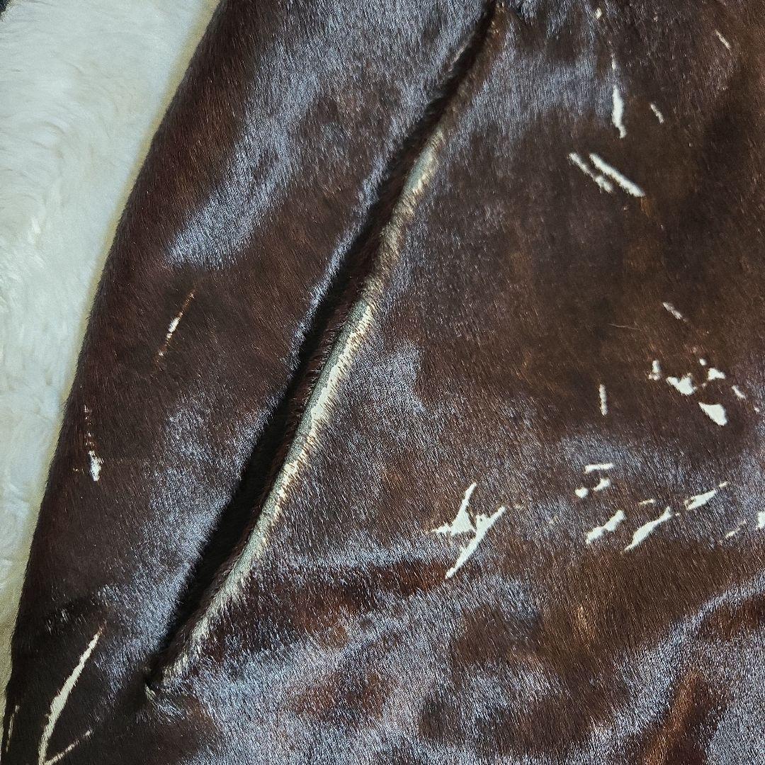 超希少 エンポリオアルマーニ ブラックポニー ハラコ毛皮 セーター ジャケット