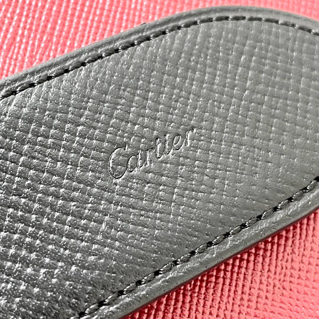 カルティエ　Cartier ベルト　タンク　シルバーバックル　ブラック　メンズ