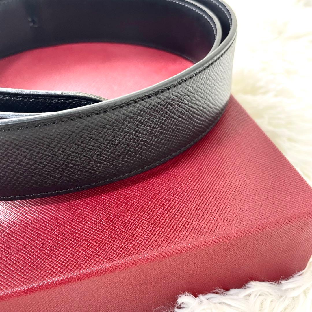 カルティエ　Cartier ベルト　タンク　シルバーバックル　ブラック　メンズ