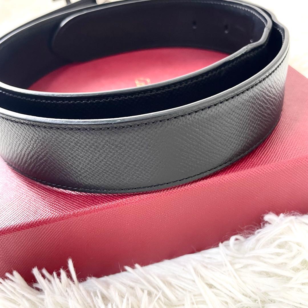 カルティエ　Cartier ベルト　タンク　シルバーバックル　ブラック　メンズ