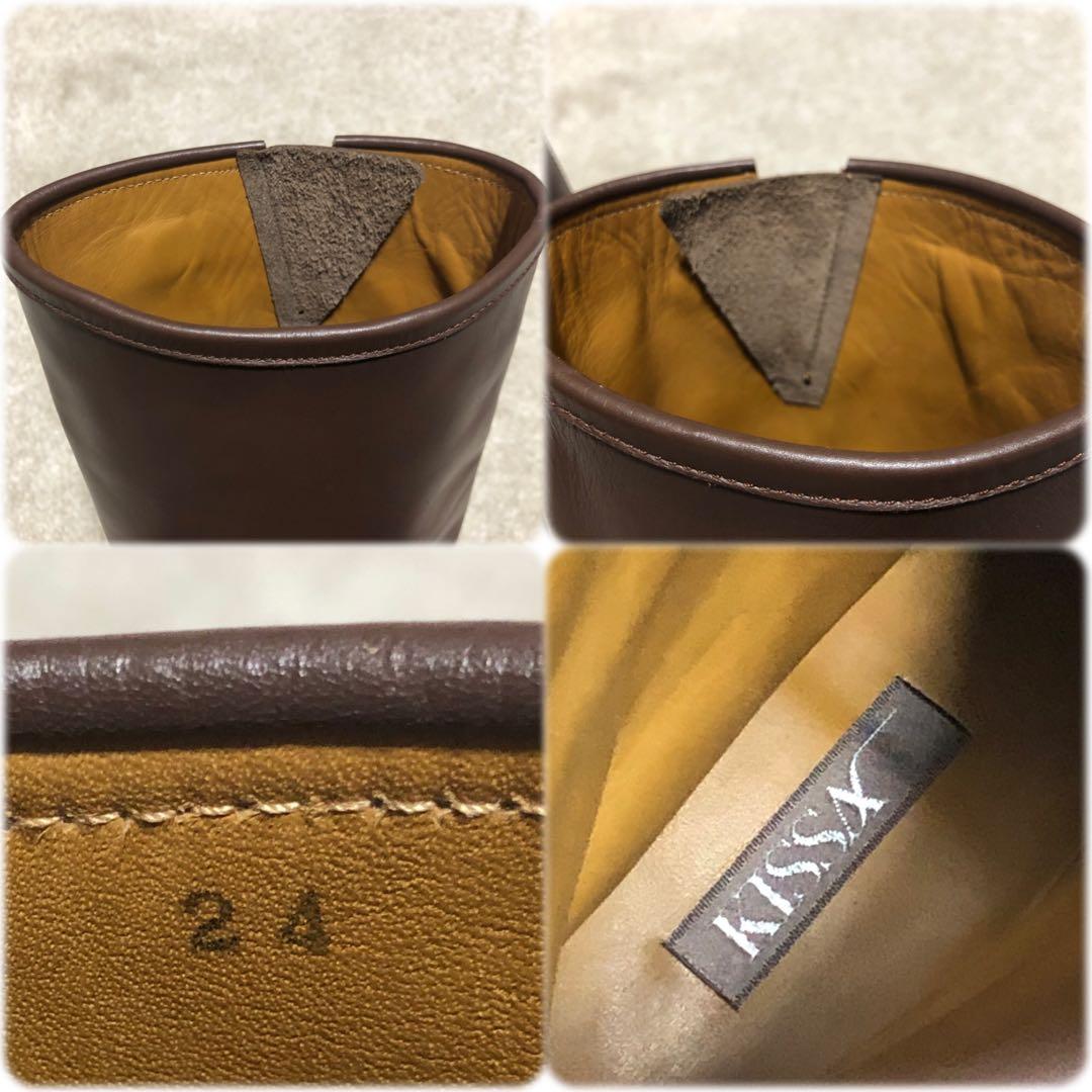 kiss x ロングブーツ 24 耐滑 コマンドソール エンジニア バイカー