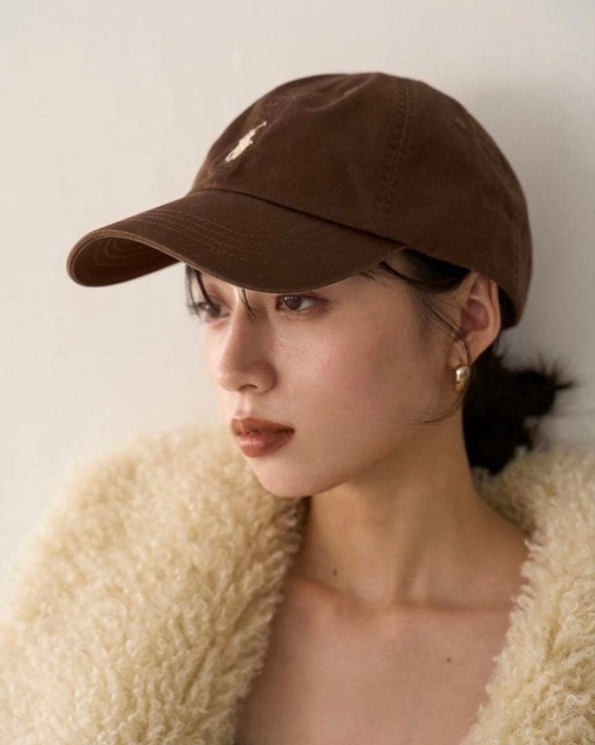 《新品タグ付き》✴︎ poloralphlauren ブラウン キャップ 希少