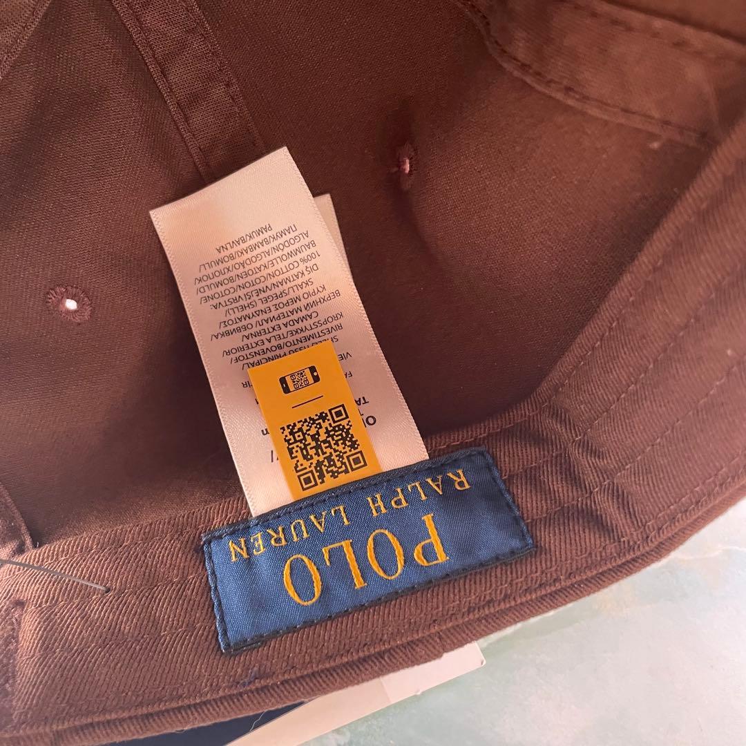 《新品タグ付き》✴︎ poloralphlauren ブラウン キャップ 希少