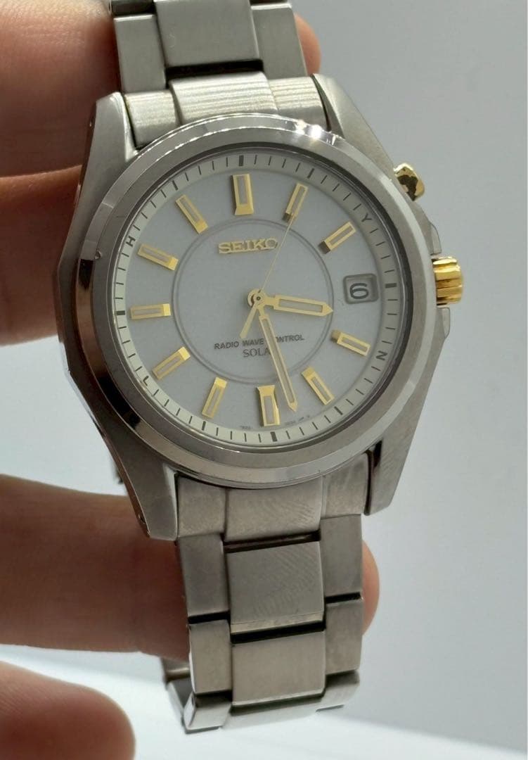 SEIKO セイコー　7B42-0AM0 腕時計 チタン ソーラーメンズ