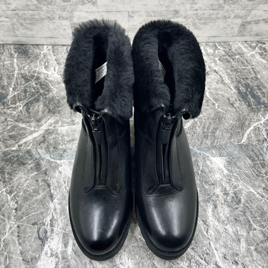 【新品同様】 UGG キャリー ムートンブーツ 23cm ブラック ボア ジップ