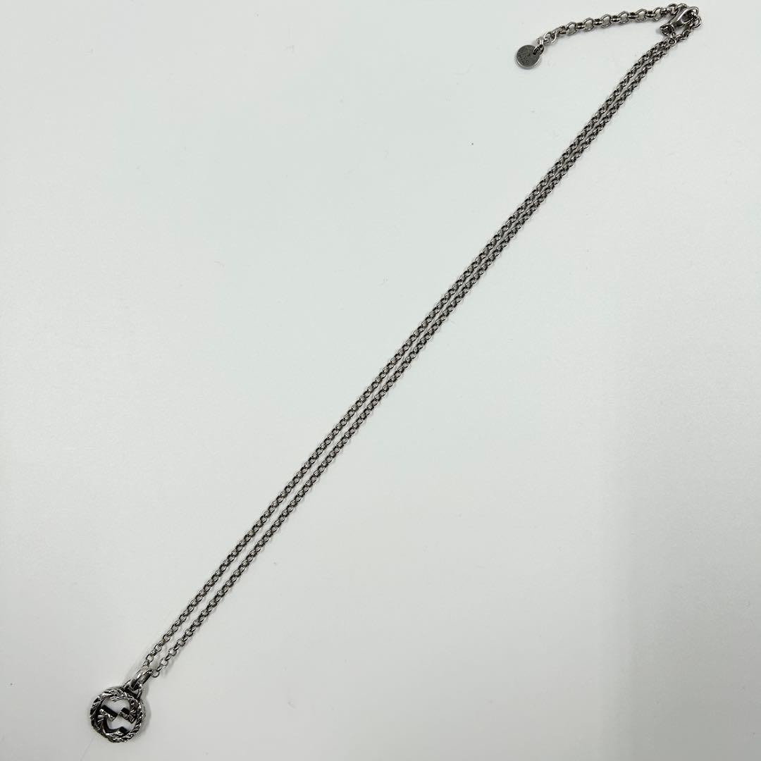 美品✨　グッチ　ネックレス　アラベスク　インターロッキング　GG シルバー