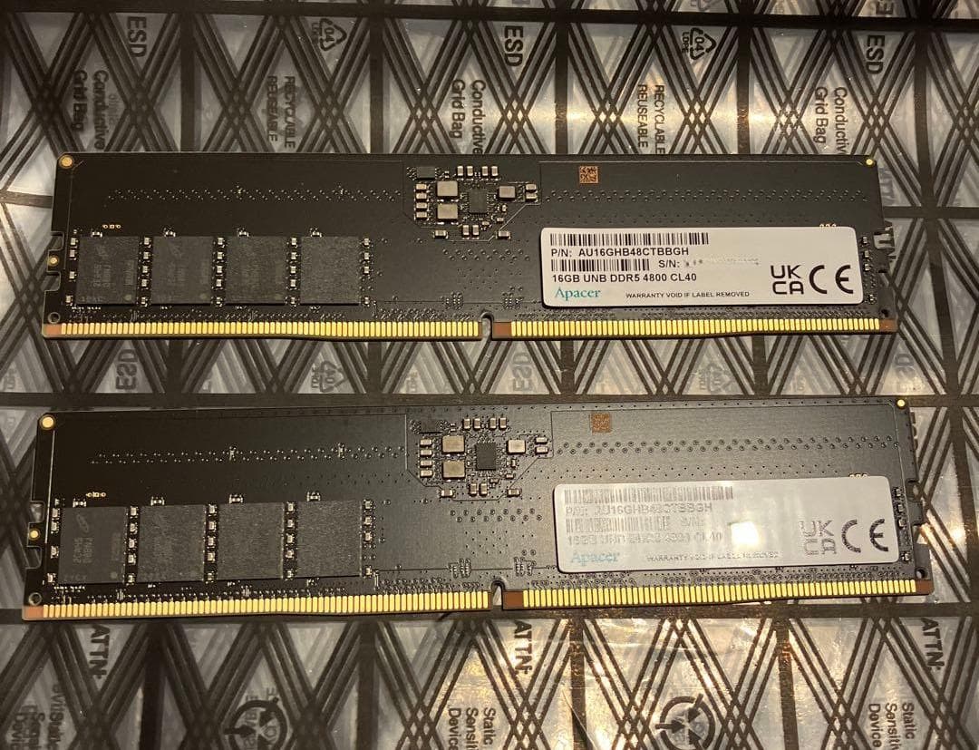 メモリ Apacer 16GBx2 32GB DDR5 4800MHz