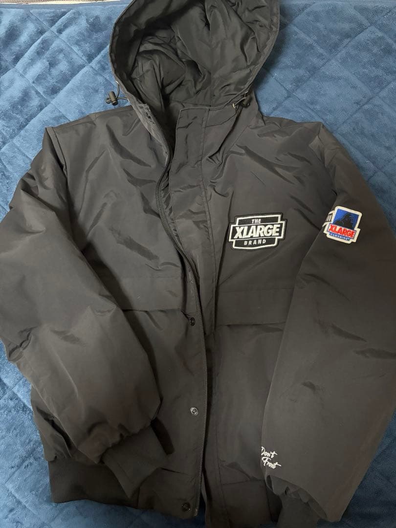 【即日発送可】XLARGE 黒 ナイロンジャケット フード付き M