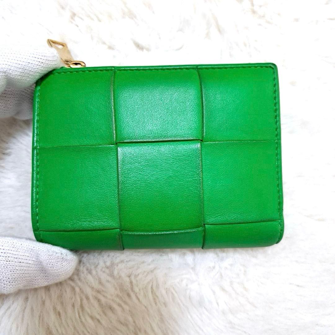 ✨美品　付属品完備✨ボッテガ　二つ折り　カセット　イントレチャート　パラキート