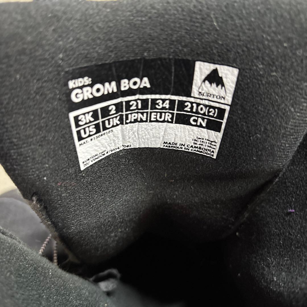 BURTON GROM BOA 子供用スノーボードブーツ 3K