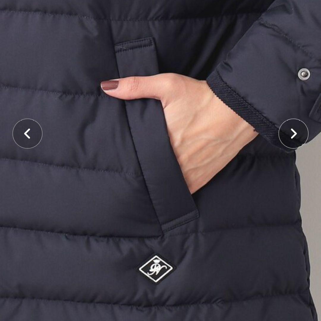 Dessin デッサン　ミュラーダウンミドルコート　ネイビー L　2way