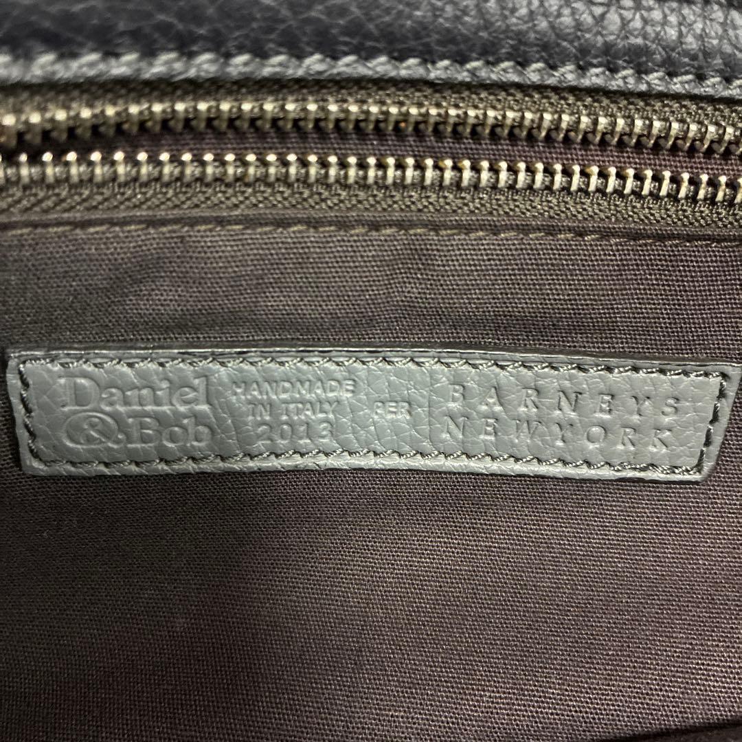 DANIEL & BOB レザー トートバッグ グレー/ブラック　バーニーズ別注
