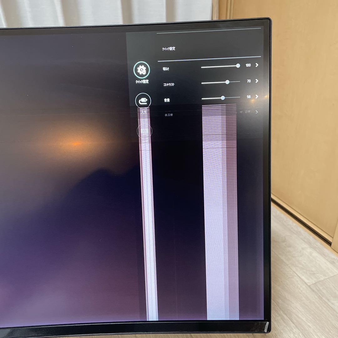 LG 湾曲モニター　ジャンク　34WR55QC-B 製造24年12月