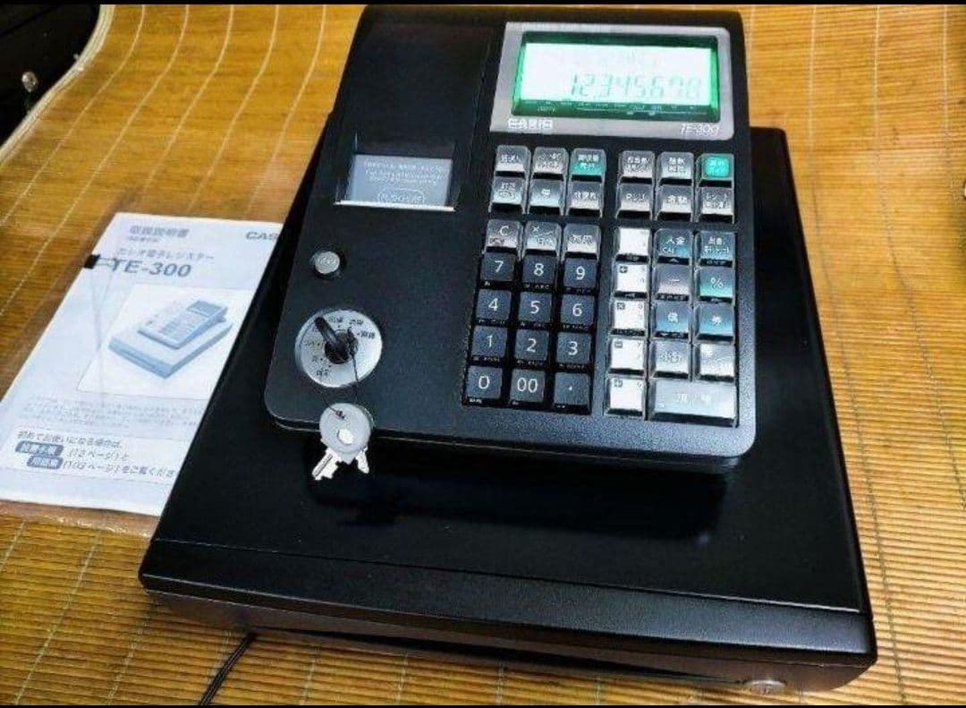 カシオレジスター　TE-300　フル設定無料　 送料無料人気機種　001003