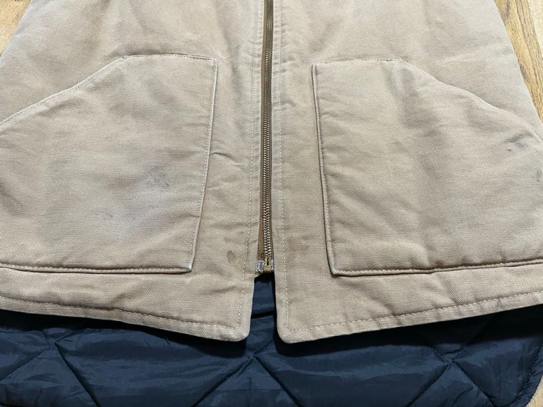 【希少 80s】カーハート 星タグ ダックベスト USA製 ベージュ L相当