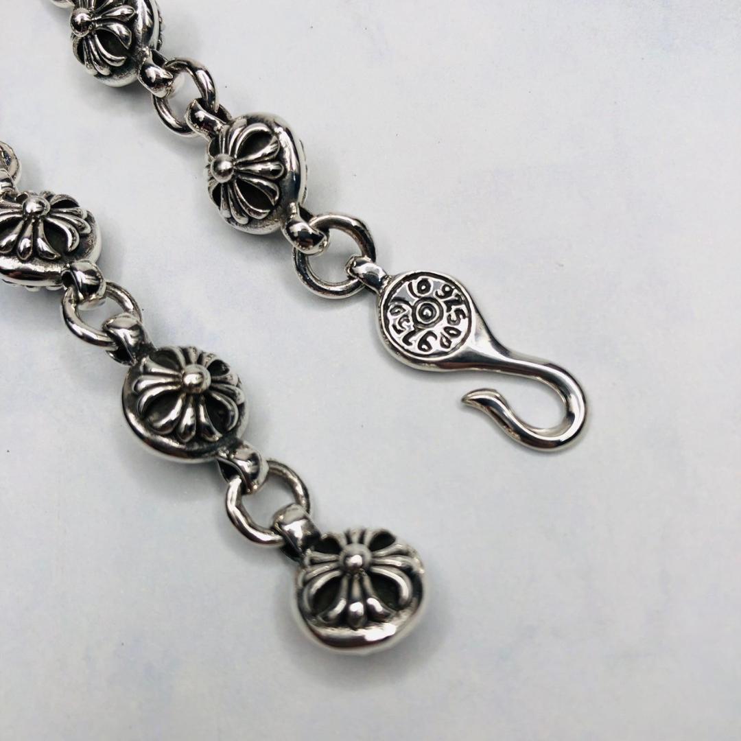 シルバー925 ブレスレット　クロスボール　新品　クロム　2-24　48591