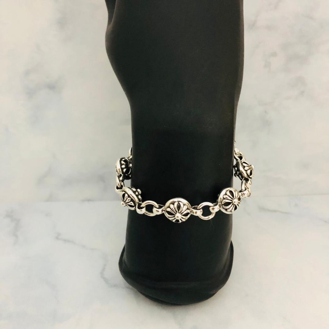 シルバー925 ブレスレット　クロスボール　新品　クロム　2-24　48591