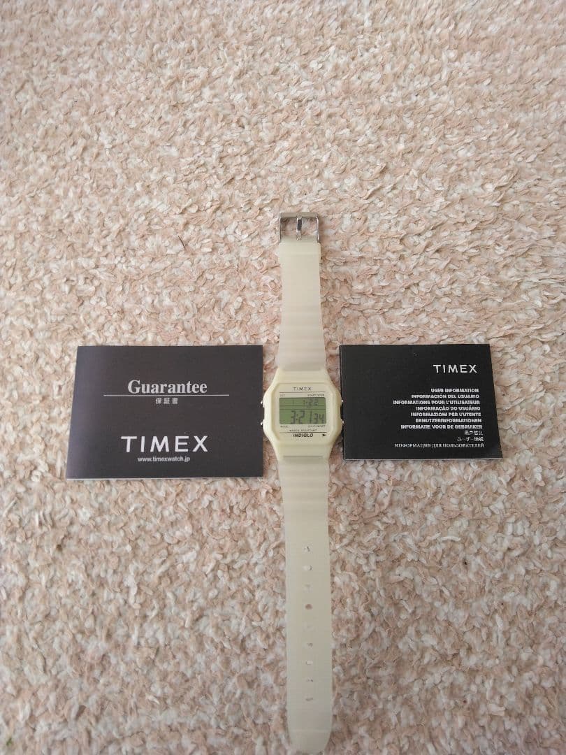 【未使用・美品・説明書付】腕時計Timex タイメックス80 グローインザダーク