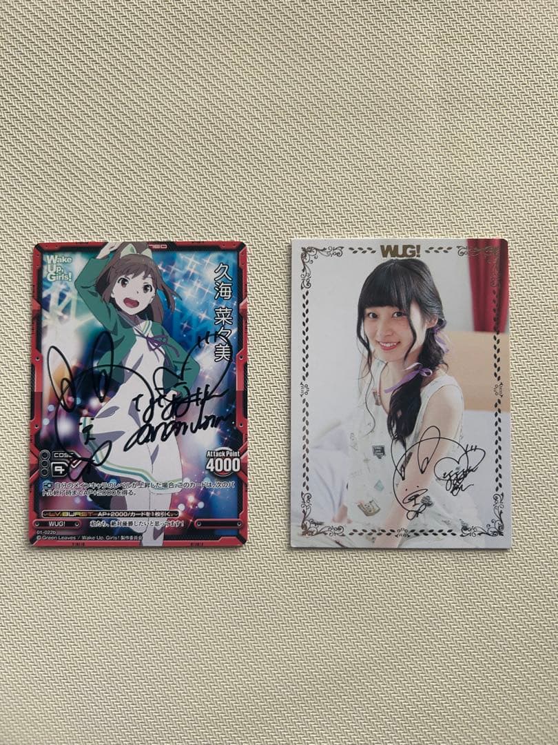 レベルネオ 久海菜々美 山下七海 直筆サイン Wake Up, Girls!