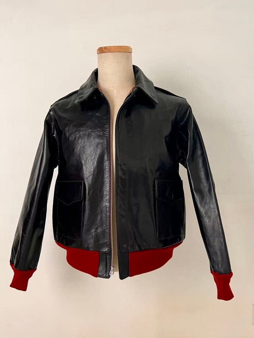 tKO　実名復刻　赤リブ　A−2 フライトジャケット　馬革 L（40）