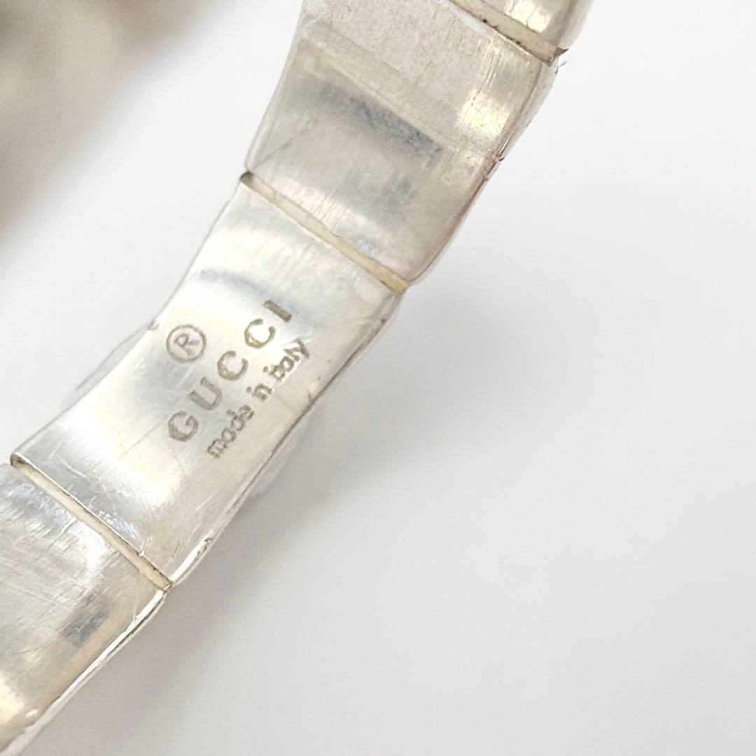 GUCCI オールドグッチ バンブーリング ロゴ刻印 シルバー925