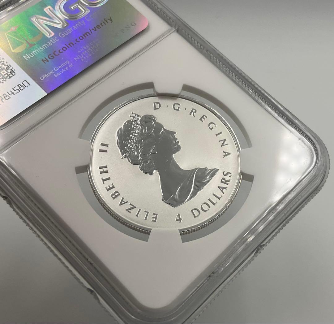 【Mitts coins】2025 カナダ ML 4ドル 銀貨 PF70