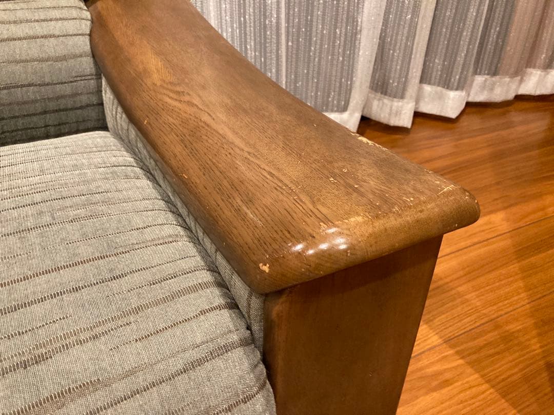 送料込み！カリモク家具 1Pソファ！北欧/和モダン/ビンテージ家具/カフェ