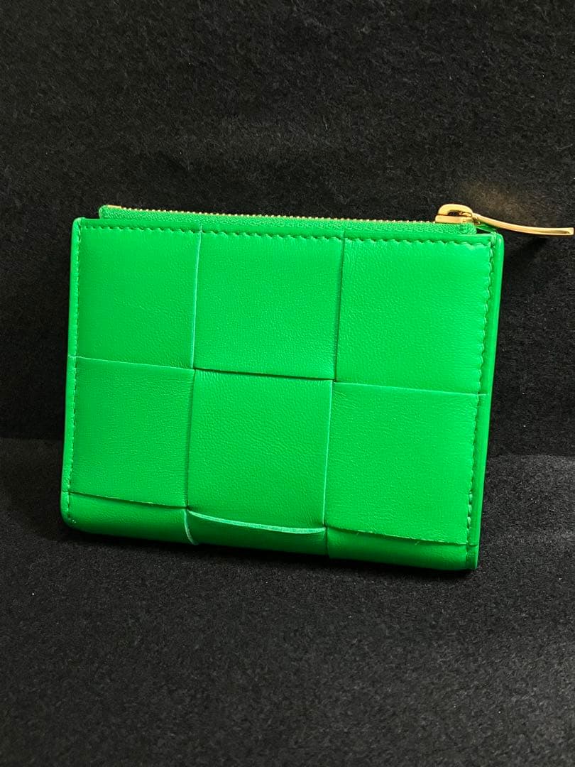 【新品未使用】BOTTEGA VENETA カセット 二つ折り財布 グリーン
