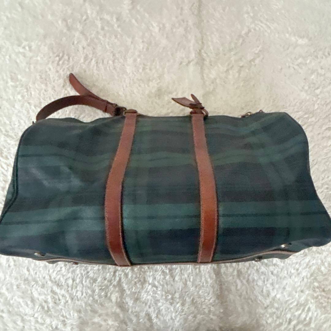 美品】ポロラルフローレン ボストンバッグ 大 2WAY チェック PVCレザー