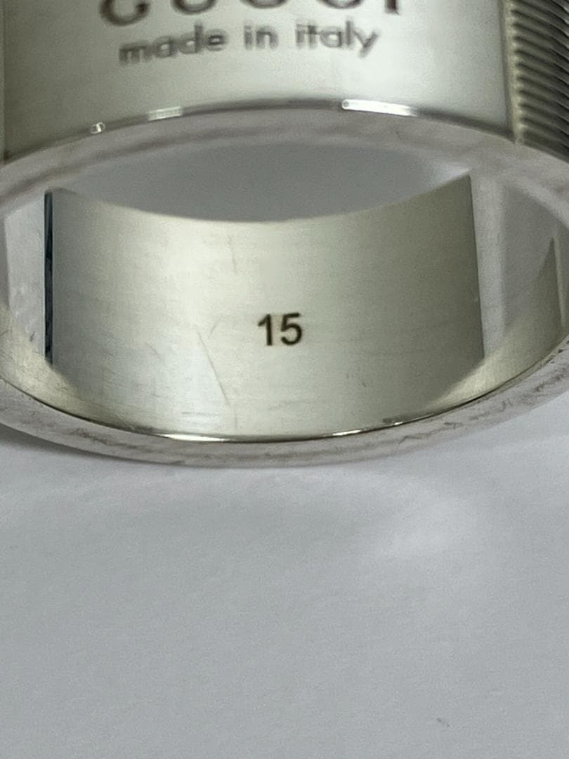 美品　グッチ　シルバーリング　15号　付属品完品　SV925