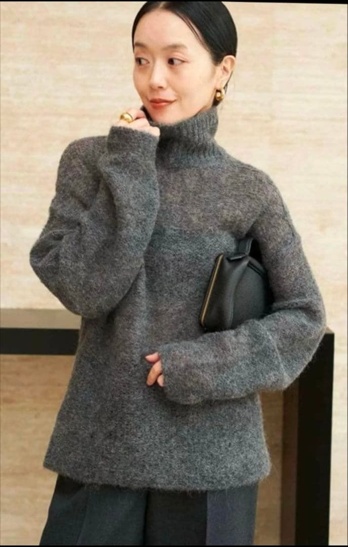 Plage プラージュ◆新品同様 ALPACA MIX BUTTON ニット