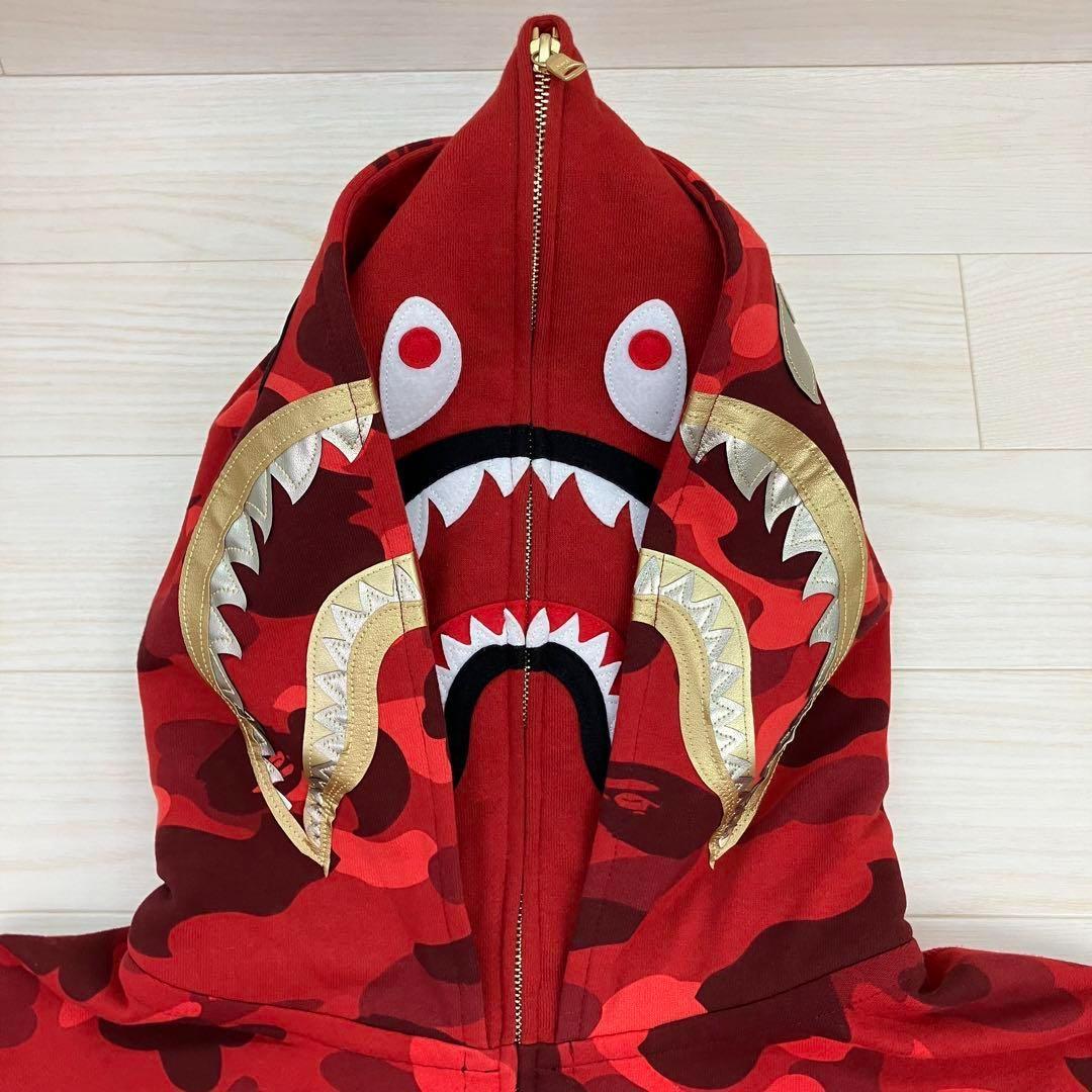 A BATHING APE アベイシングエイプ ダブルシャークパーカー