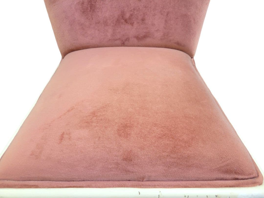 アンティーク調 猫脚チェア ピンクベロア調張地 ロココ調