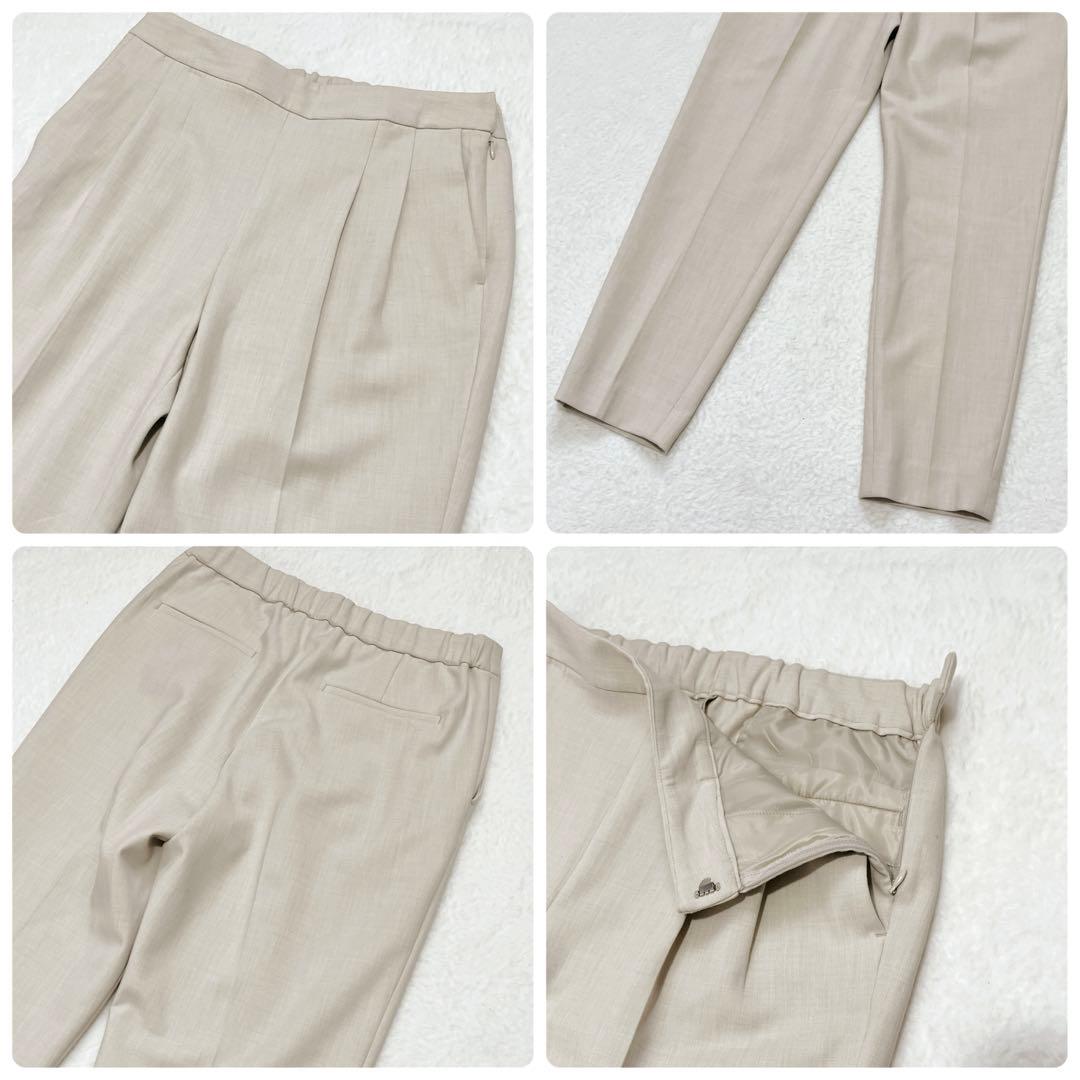 極美品✨グリーンレーベルリラクシング セットアップ ノーカラー パンツ 洗える