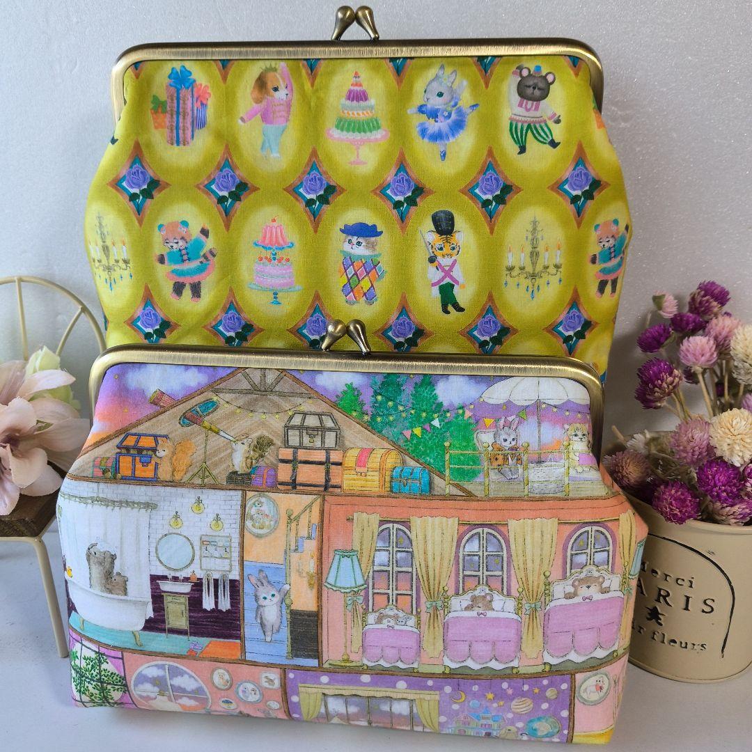 ユキエモン♥がま口バッグ♥ハンドメイド