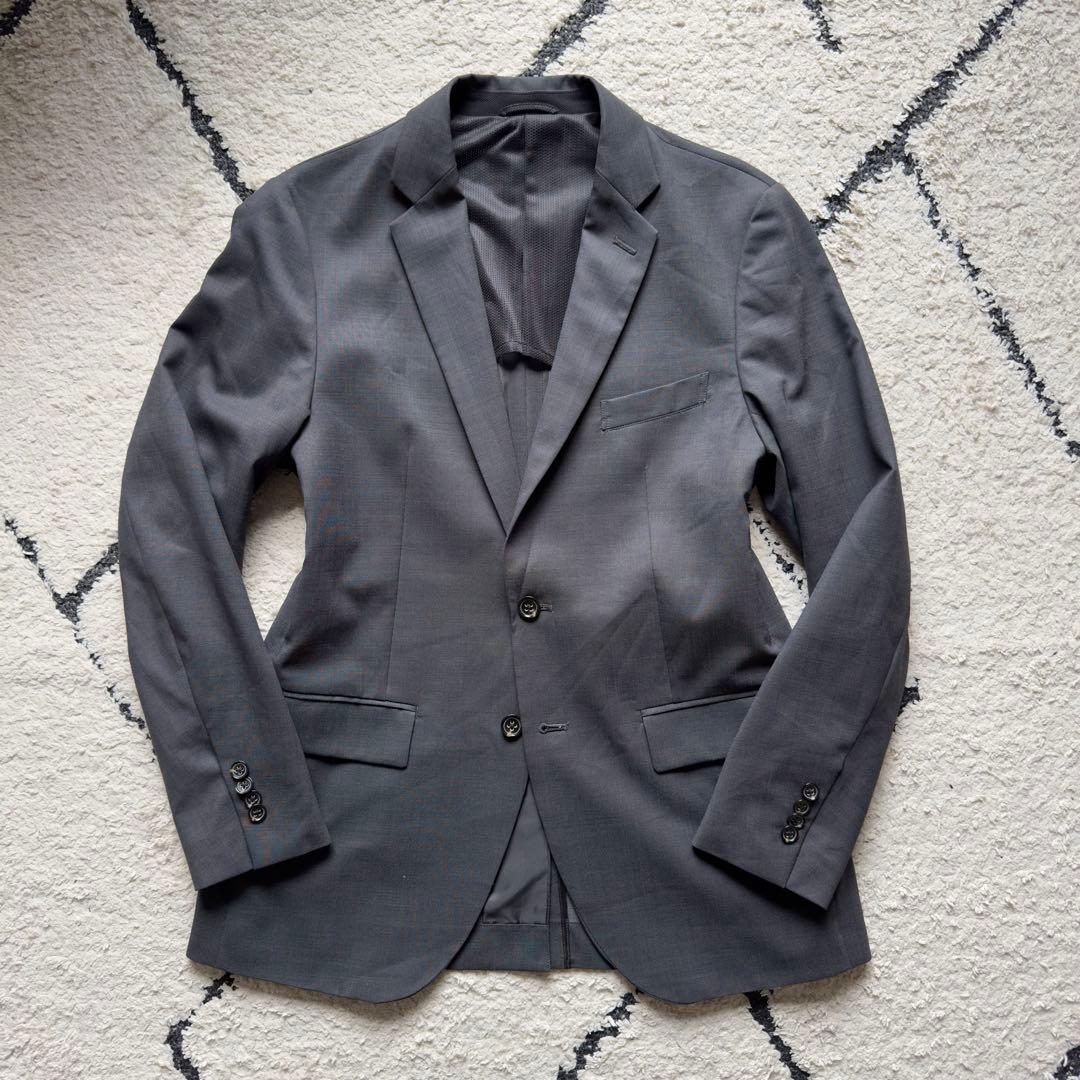 美品 narifuri テーラードジャケット 高機能 メッシュ グレー Lサイズ