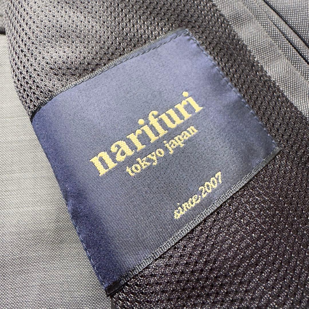 美品 narifuri テーラードジャケット 高機能 メッシュ グレー Lサイズ
