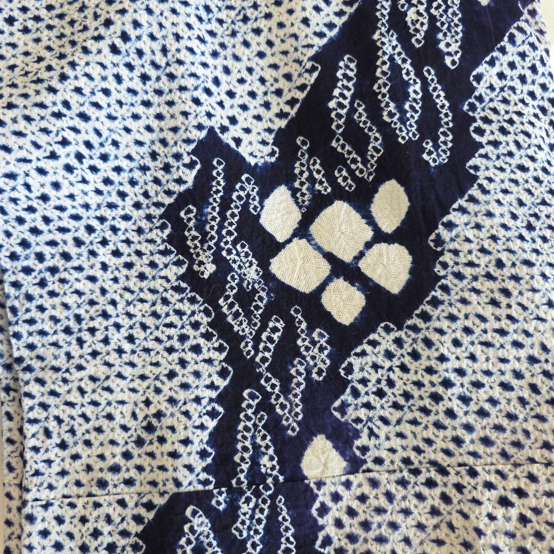 浴衣　藍染　総絞り　大人女性