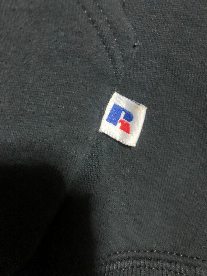 90s USA製 RUSSELL ATHLETIC ブラック スウェットパーカー