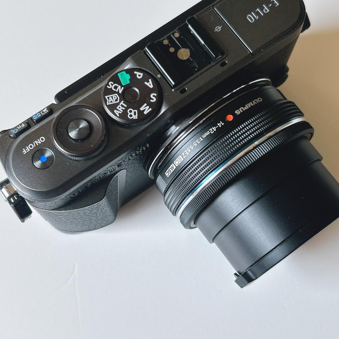 【OLYMPUS E-PL10 ミラーレス一眼カメラ　ブラック】スマホ転送