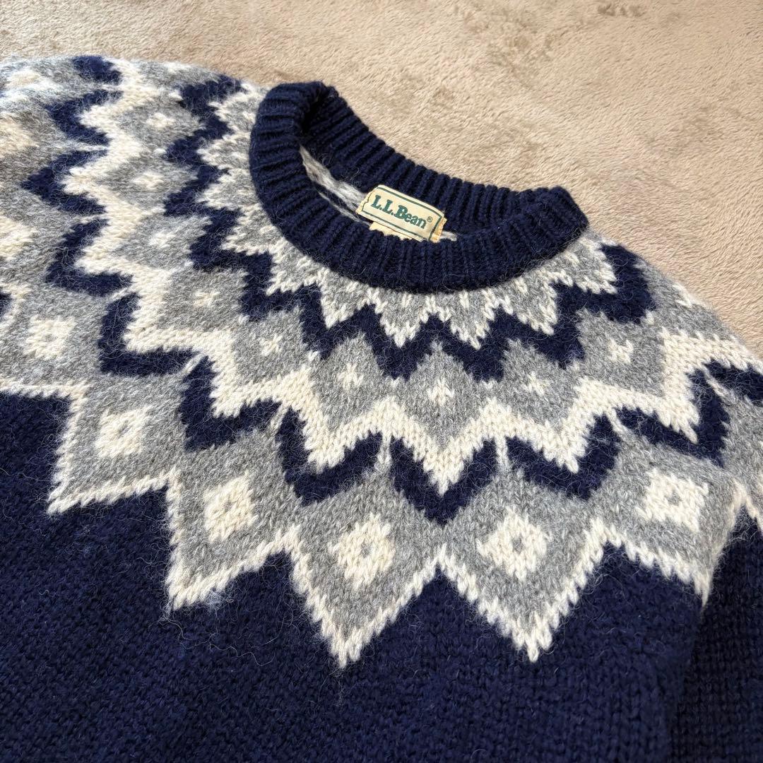 【極稀少】LL.Bean 80-90s ヴィンテージノルディックニット セーター