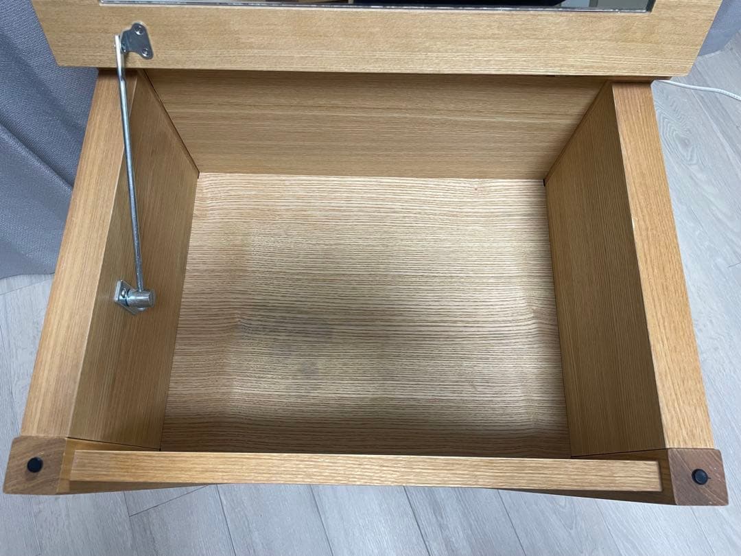 【もざんぬ】MUJI タモ材コンパクトドレッサー　スツール付き