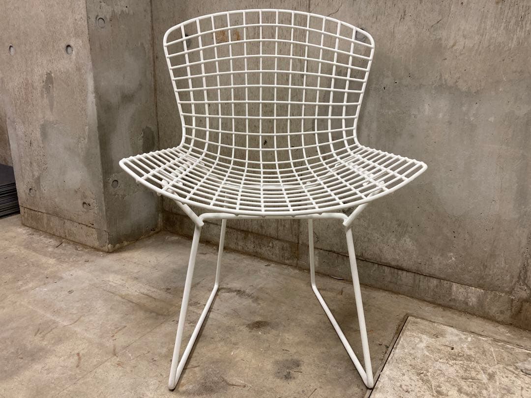 名作 正規Knoll ハリー・ベルトイア ワイヤー チェア①バルセロナ