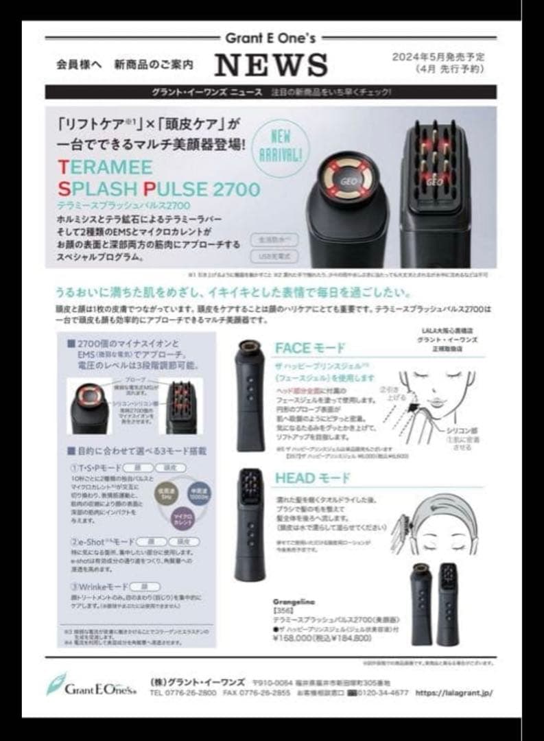 TERAMEE SPLASH PUlSE 2700 美顔器