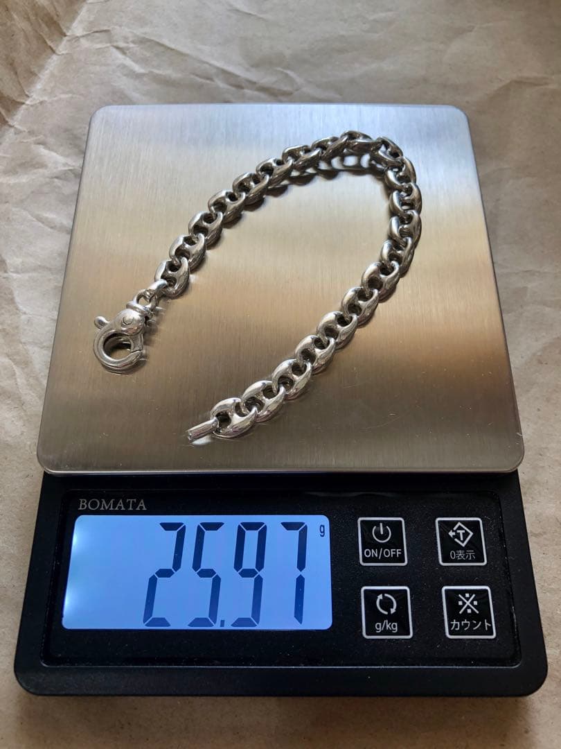 希少品 英国 925 ミレニアム刻印 リンク ブレスレット 2000年