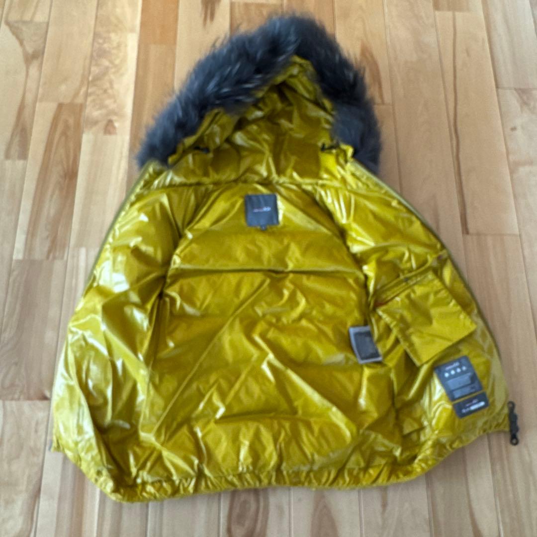 【こふぃ】DUVETICA マスタードカラーファー付きダウンベスト