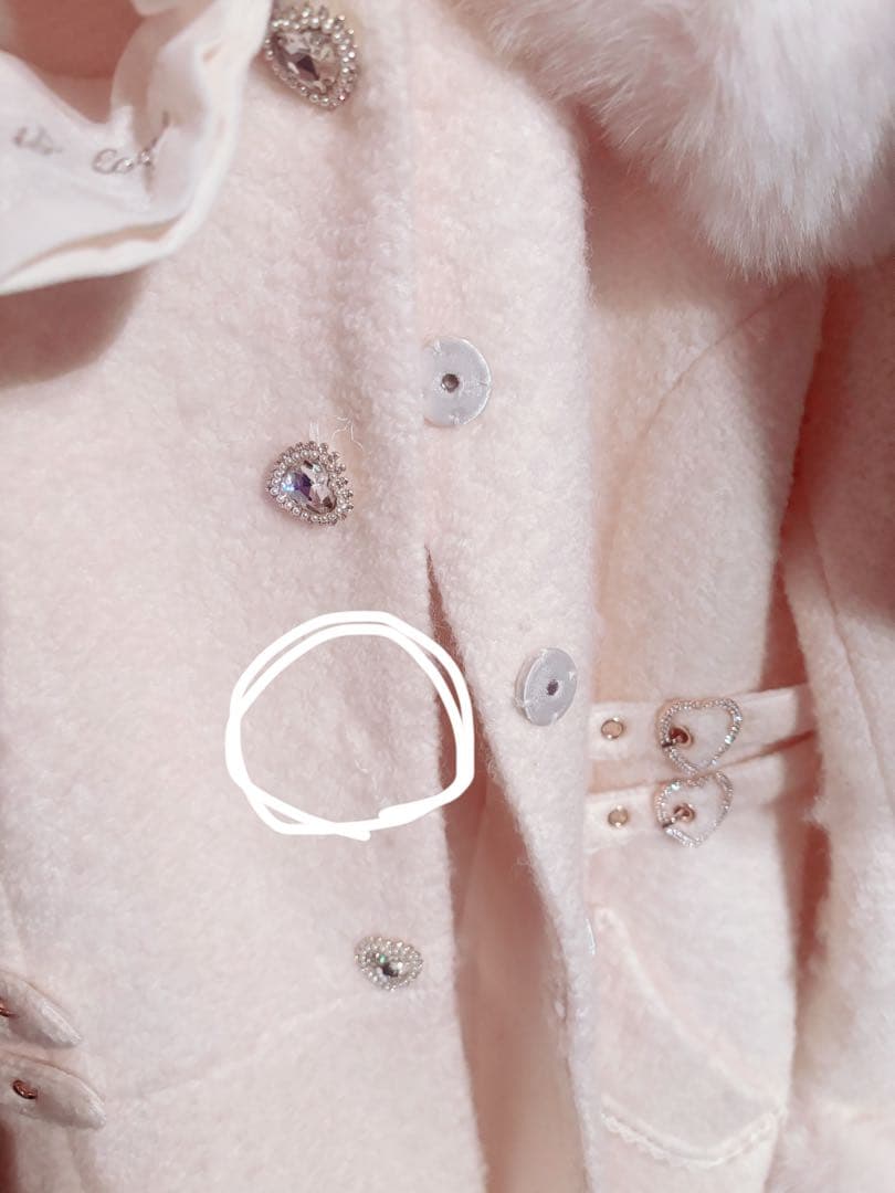 LizLisa ビジューリボンミニ丈Aラインコート