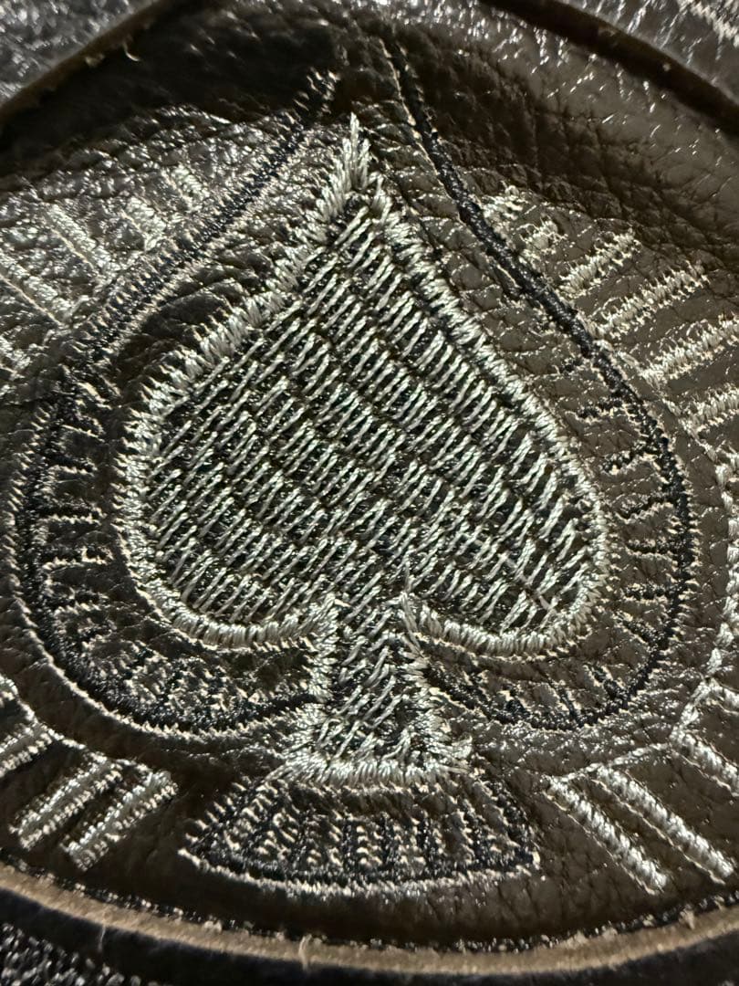 新品未使用 VIIBOY 本革ライダース M 黒 スカル刺繍 即購入OK