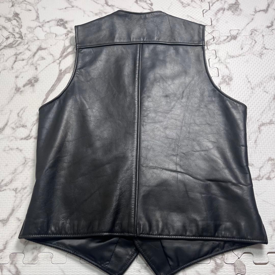 希少✨schott レザージャケット　ベスト 牛革 ブラック Msize
