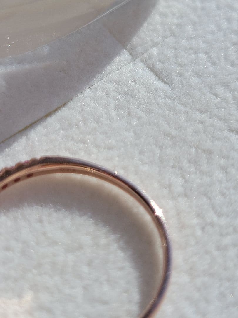 美品★TSUTSUMI K10 PG リング 指輪 ピンクサファイア 9石